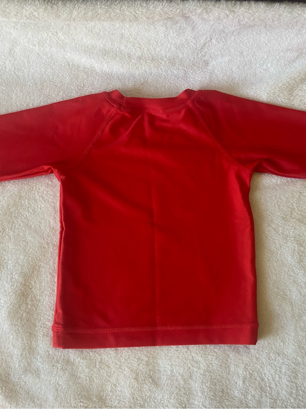 Bright Red Long Sleeve Rash Guard 2T - Picture 2 of 5